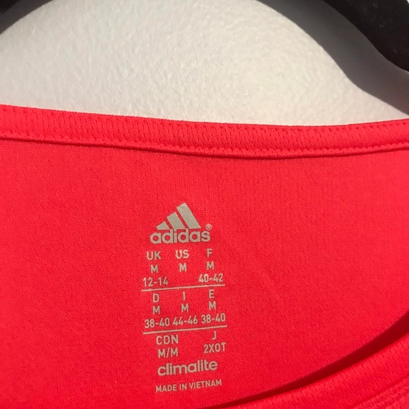 adidas Womens Short Sleeve Pink Tee - Picture 3 of 3